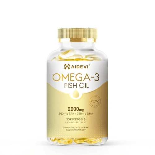 AIDEVI加拿大深海魚油2000mg營養補充劑,300粒裝,含DHA、EPA和Omega-3,用於心腦健康