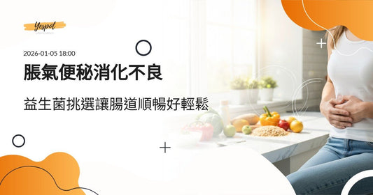 肚子脹氣消化不良怎麼辦？5大腸胃困擾與益生菌挑選完整攻略2026 - Yespot