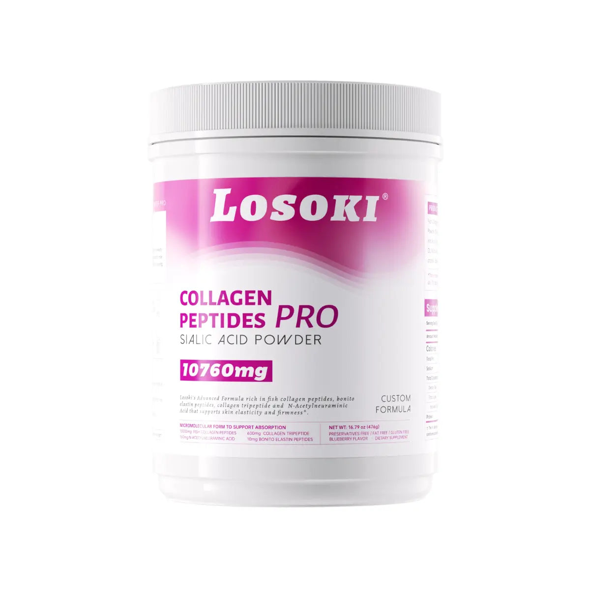 Losoki 膠原蛋白肽粉｜小分子膠原蛋白補充｜藍莓風味美容保養