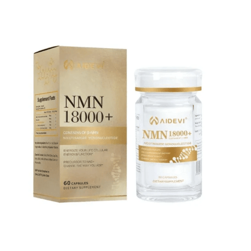 AIDEVI®第二代NMN 18000 Plus營養補充劑瓶子，提升細胞能量，促進逆齡，科學抗老。