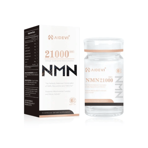 AIDEVI® NMN 21000營養補充劑，升級抗老配方，含NAD+，美國製造，香港行貨，瓶裝顯示標籤