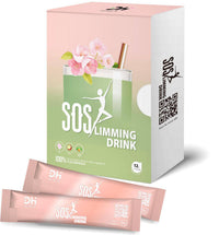 Daily Health Labo SOS瘦身飲，來自新加坡的天然修身飲，展示瓶裝與產品包裝。