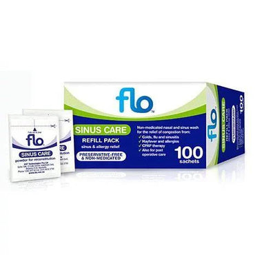 flo深層鼻竇沖洗補充裝，澳洲配方，100包，適用鼻敏感、鼻塞和鼻竇炎的個人護理產品